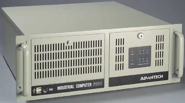 Máy tính công nghiệp dạng rack 4U Advantech IPC-610-H với cửa trước có khoá và lọc bụi
